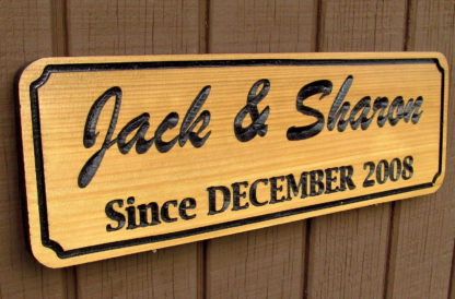 Carved Wood Sign Personalized with a Family Name - Image 4
