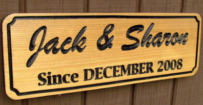 Carved Wood Sign Personalized with a Family Name - Image 2