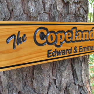 Carved Wood Sign with a Personalized Name