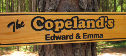 Carved Wood Sign with a Personalized Name - Image 2