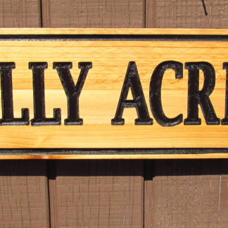 Customize this Carved Cedar Wood Sign