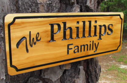 Carved Wood Sign Personalized with a Family Name - Image 4