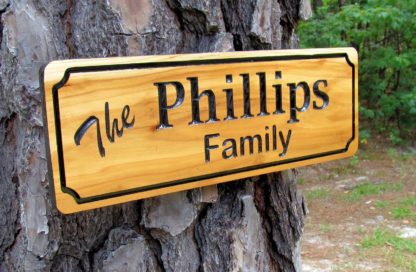 Carved Wood Sign Personalized with a Family Name - Image 5