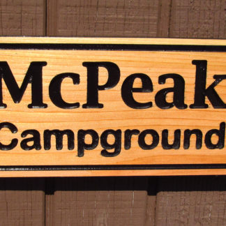 Customize this Carved Cedar Wood Campground Sign