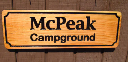 Customize this Carved Cedar Wood Campground Sign
