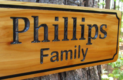 Carved Wood Sign Personalized with a Family Name - Image 6