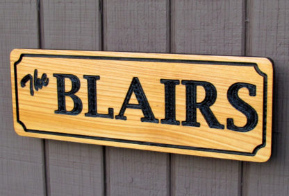 Carved Wood Sign Personalized with a Family Name - Image 3