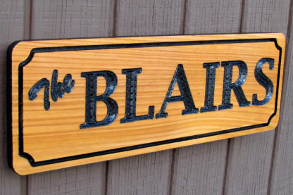 Carved Wood Sign Personalized with a Family Name - Image 2