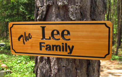 Carved Wood Sign Personalized with a Family Name - Image 2