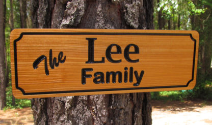 Carved Wood Sign Personalized with a Family Name - Image 3