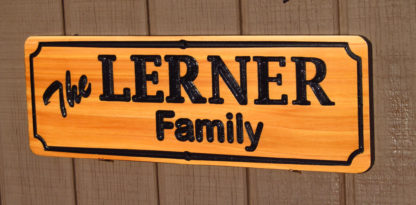 Personalized Carved Western Red Cedar Wood Sign with a Name - Image 4
