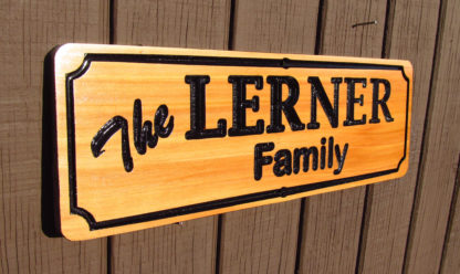 Personalized Carved Western Red Cedar Wood Sign with a Name - Image 3