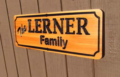 Personalized Carved Western Red Cedar Wood Sign with a Name - Image 2