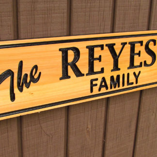 Carved Wood Sign with a Personalized Name