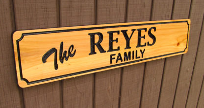 Carved Wood Sign with a Personalized Name