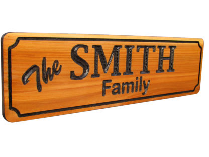 Carved Wood Sign Personalized with a Family Name - Image 2