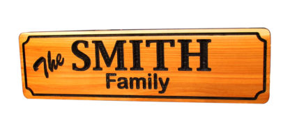 Carved Wood Sign Personalized with a Family Name
