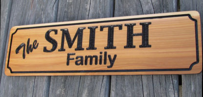 Carved Wood Sign Personalized with a Family Name - Image 5