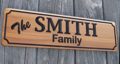 Carved Wood Sign Personalized with a Family Name - Image 6