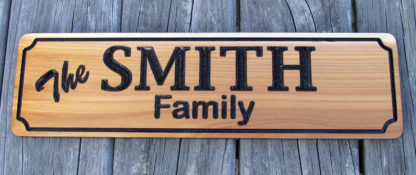 Carved Wood Sign Personalized with a Family Name - Image 4