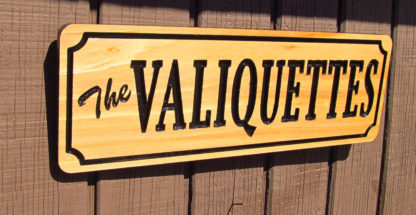 Personalized Carved Western Cedar Wood Sign with a Name