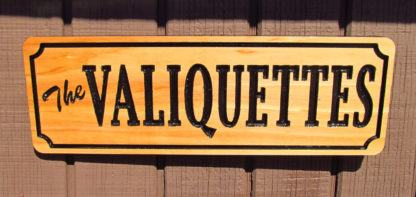 Personalized Carved Western Cedar Wood Sign with a Name - Image 3
