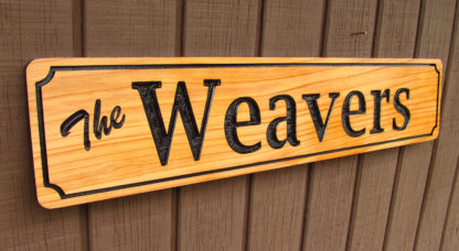 Personalized Carved Wood Sign with a Family Name
