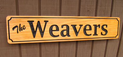 Personalized Carved Wood Sign with a Family Name - Image 2