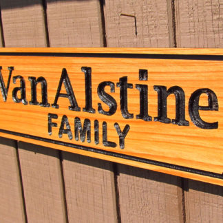 Carved Western Red Cedar Wood Sign with a Personalized Name