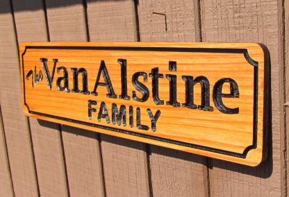 Carved Western Red Cedar Wood Sign with a Personalized Name