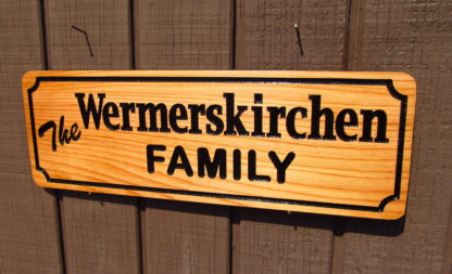 Carved Wood Sign Personalized with a Family Name - Image 5