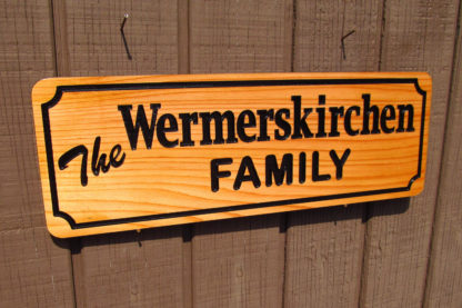 Carved Wood Sign Personalized with a Family Name - Image 2
