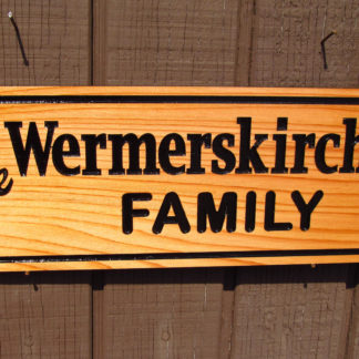 Carved Wood Sign Personalized with a Family Name