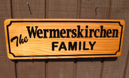 Carved Wood Sign Personalized with a Family Name