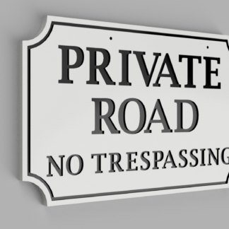 Double-Sided-Private-Drive-Sign-White-with-Black-Photo 3