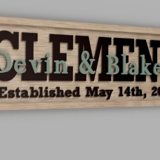 3- D Personalized Carved Wood Sign Wedding